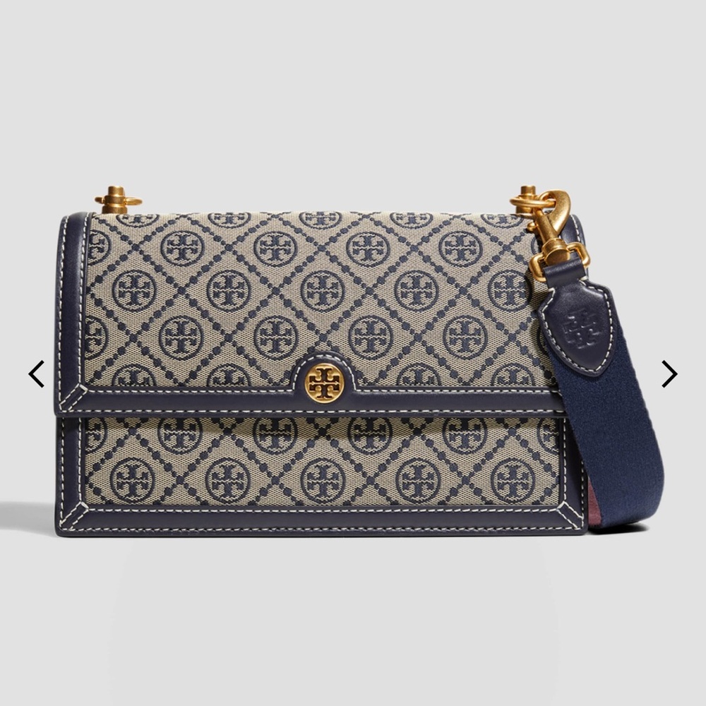 Tory Burch T logo jacquard crossbody bag